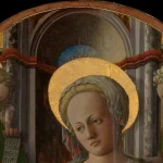 Nossa Senhora na obra Madonna and Child Enthroned with Two Angels, por Fra Filippo Lippi