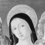 Nossa Senhora na obra Madonna and Child with Saints Jerome and Mary Magdalen, por Matteo di Giovanni di Bartolo