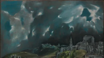 Nossa Senhora na obra View of Toledo, por El Greco (Domenikos Theotokopoulos)
