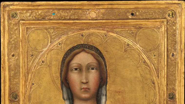 Nossa Senhora na obra Madonna and Child, por Paolo di Giovanni Fei