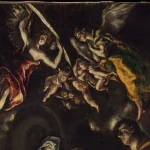 Nossa Senhora na obra The Adoration of the Shepherds, por El Greco (Domenikos Theotokopoulos) and Workshop