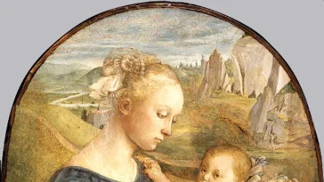 Nossa Senhora na obra Madonna and Child with Two Angels, por Botticelli
