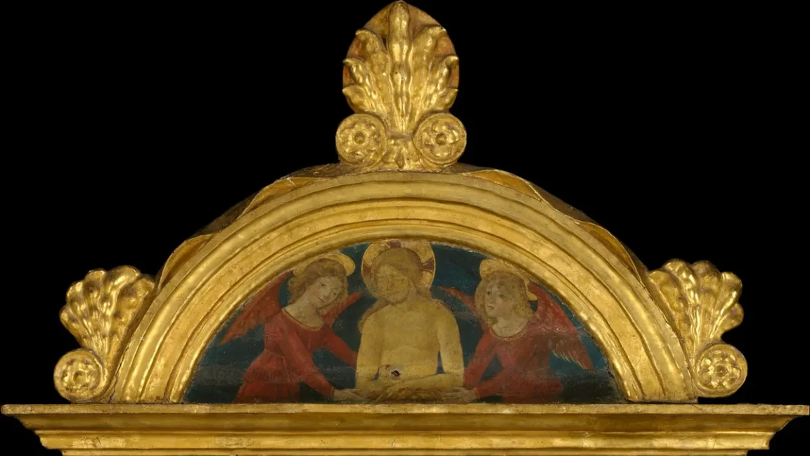 Nossa Senhora na obra The Man of Sorrows with Two Angels, por Francesco di Giorgio Martini